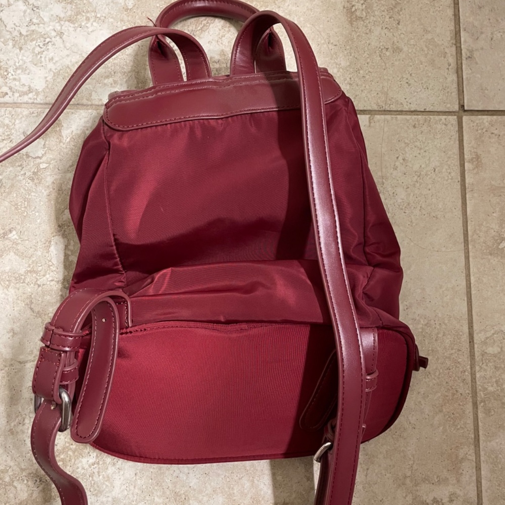 Maroon Mini Backpack - Picture 2 of 4